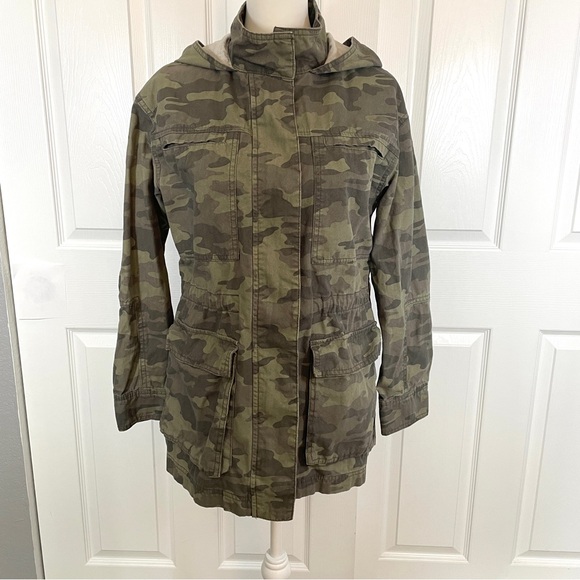 Universal Thread Camouflage Utility Jacket Medium Hoody Women’s - Picture 1 of 10